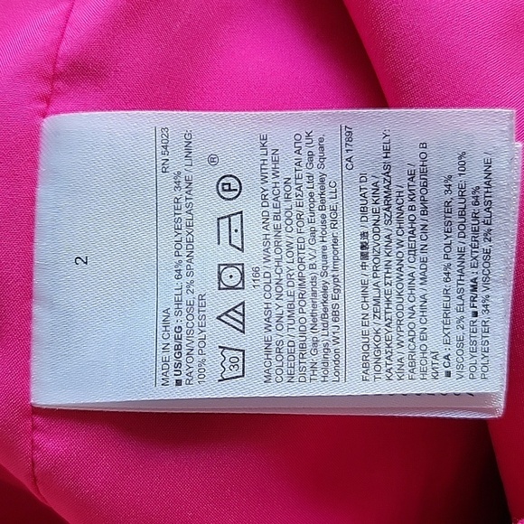 Banana Republic Pink Business Casual Sleeveless Fitted Shift Dress Barbie Sz 2 - Picture 8 of 8